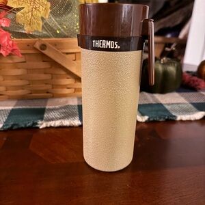 Vintage 1970’s Thermos Brown and Cream Insulated Mug